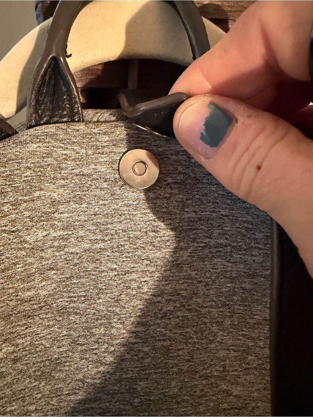Aimee Kestenberg Backpack Heather Grey Neoprene Tamitha Bag, EUC, Clean Inside - Picture 3 of 5